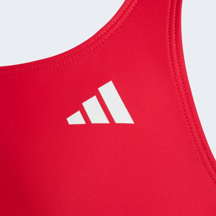 adidas V-förmiges Rückendesign Badeanzug pure ruby (Junior)