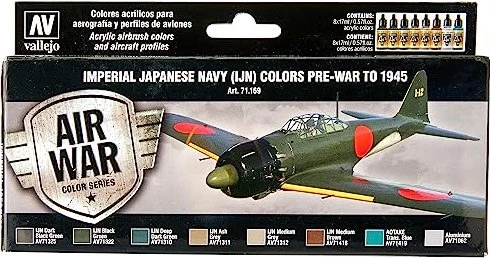 Vallejo Model Air Air War Color Series Imperial Japanese Navy Farbset, 8-tlg.