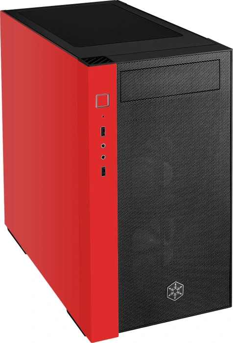 SilverStone Redline Series RL08, rot/schwarz, Glasfenster