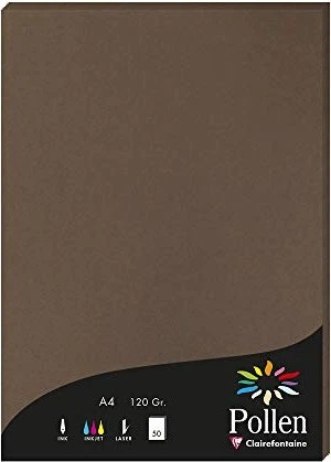 Clairefontaine Pollen Universalpapier maroni, A4, 120g/m², 50 Blatt