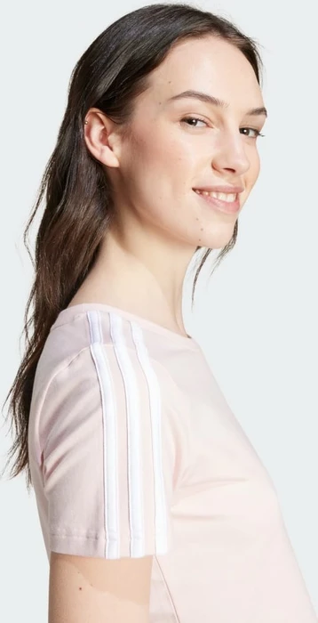 adidas Essentials 3-Streifen T-Shirt kurzarm sandy pink (Damen)