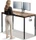 Desktronic HomeMax Sitz-Steh-Schreibtisch 160x80cm Nussbaum/schwarz