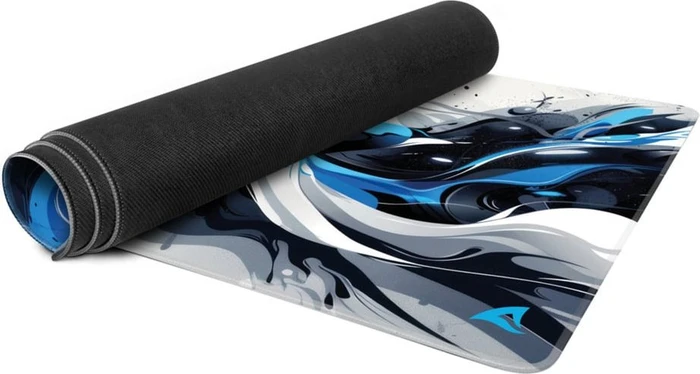 Sharkoon Skiller SGP35 D6, Mouse Mat XXL, 900x400mm, Abstract blau/weiß