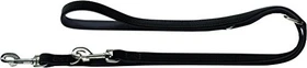 Hunter Softie Verstellbare Führleine für Hunde, Kunstleder, samtig, pflegeleicht, 2.0/200cm, schwarz