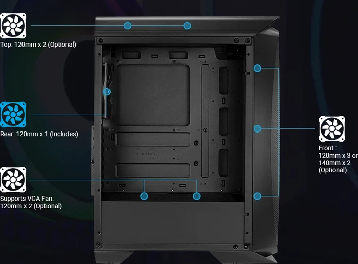 AeroCool Aero One, weiß, Glasfenster