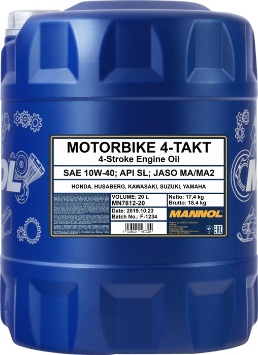 Mannol Motorbike 4-Takt API SL 10W-40 20l