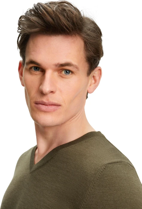 Falke Basic Apparel V-Ausschnitt Pullover wood mel. (Herren)