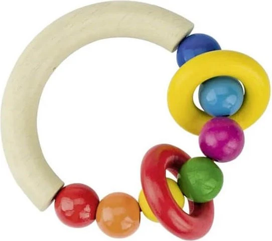 Goki Heimess Greifling halbrund mit Perlen und 2 Ringen
