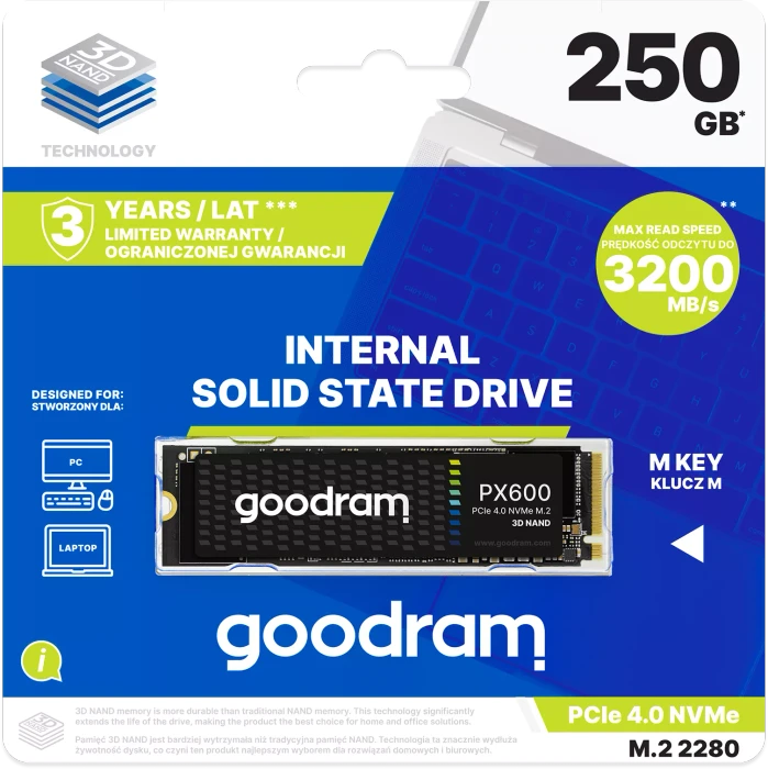 goodram PX600 250GB, M.2 2280 / M-Key / PCIe 4.0 x4