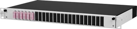Metz Connect OpDAT slide splice LWL-Patchpanel SC-D Kupplungen, OM4 violett, 6-Port, 1HE, 1HE