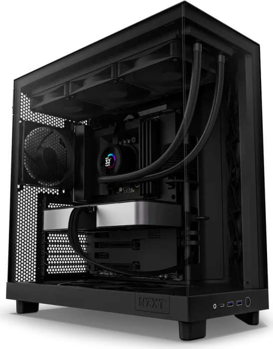 NZXT H6 Flow Black, schwarz, Glasfenster