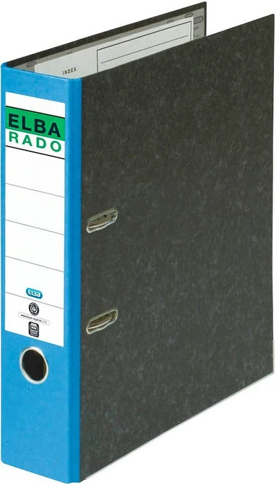 Elba Rado Ordner 2-Ring Wolkenmarmor, 80mm, A4, blau