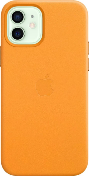 Apple Leder Case mit MagSafe für iPhone 12/12 Pro california poppy