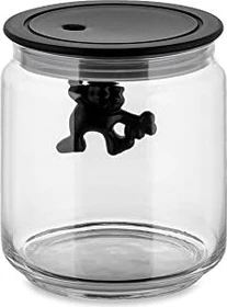 Alessi Gianni a little man holding on tight Aufbewahrungsbehälter 700ml schwarz