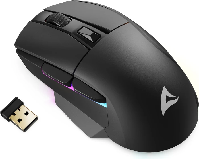 Sharkoon Skiller SGM50W mit Ladestation, schwarz, USB