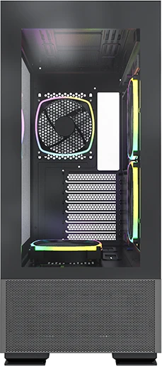 Montech Sky Two, schwarz, Glasfenster