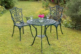 Merxx Lugano Gartenmöbel-Set grün, 3-tlg.
