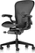 Herman Miller Aeron remastered Bürostuhl, Graphite grau, Größe C, Armlehnen Vinyl, Fußkreuz/Mechanik Kunststoff schwarz Vorschaubild