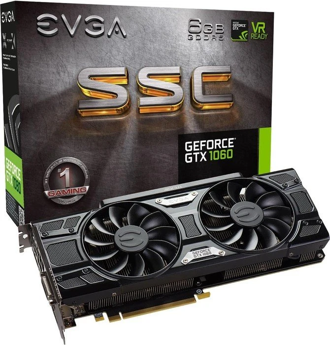 EVGA GeForce GTX 1060 SSC Gaming ACX 3.0, 6GB GDDR5, DVI, HDMI, 3x DP