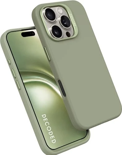 Decoded AntiMicrobial Silicone Back Cover für Apple iPhone 16 Pro Jade Green