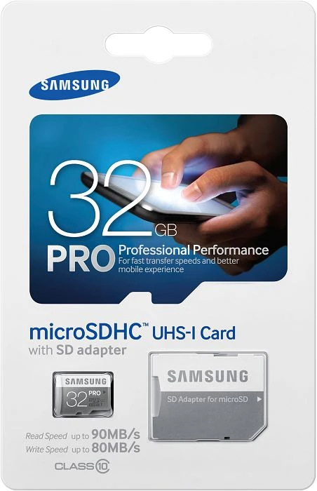 Samsung PRO R90/W50 32GB Kit, UHS-I, Class 10