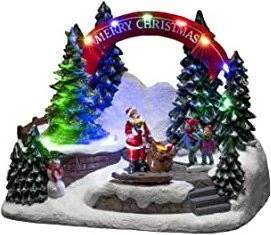 Konstsmide Motiv Szenerie Santa & Kinder LED 11x mehrfarbig