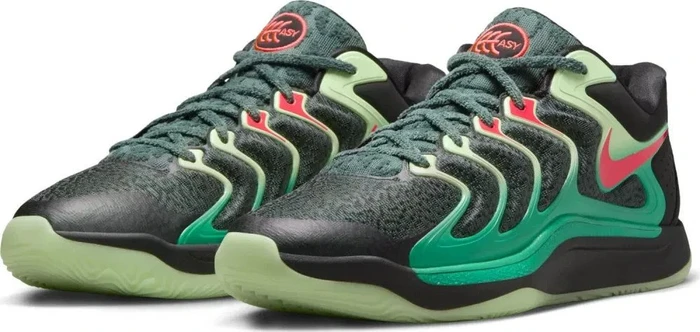Nike KD17 black/vintage green/night forest/bright crimson (Herren)