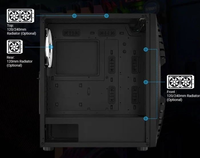 AeroCool Cronus, Glasfenster