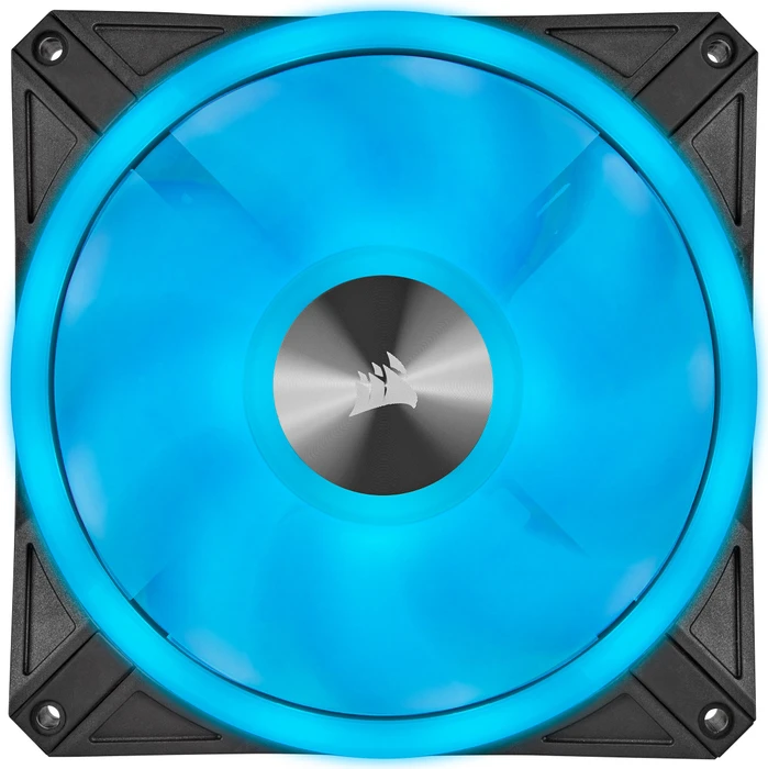 Corsair QL Series iCUE QL140 RGB PWM Dual Fan Kit, schwarz, LED-Steuerung, 140mm, 2er-Pack