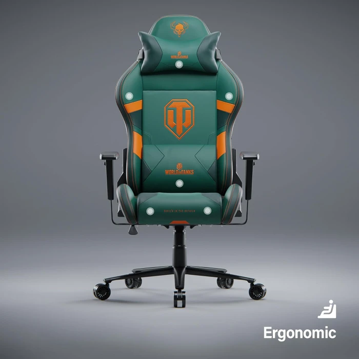 Diablo Chairs X-One 2.0 Normal Gamingstuhl, World of Tanks Edition, grün/orange