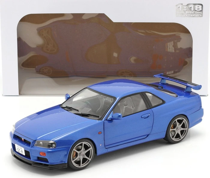 Schuco Solido Nissan R34 GTR blau