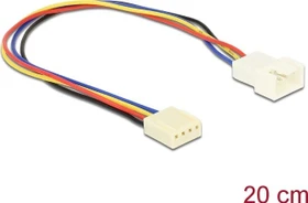 DeLOCK 4-Pin Verlängerung, 20cm, mehrfarbig
