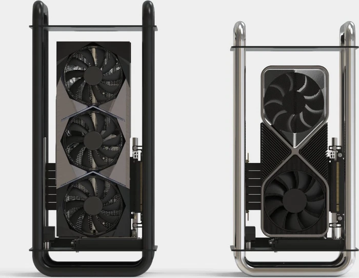 Streacom DA6 Open Frame, schwarz, Mini-ITX