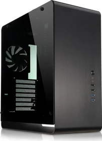 Jonsbo UMX4, schwarz, Glasfenster