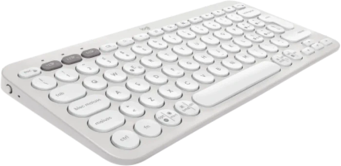 Logitech K380s Pebble Keys 2, weiß, Logi Bolt, USB/Bluetooth, IT