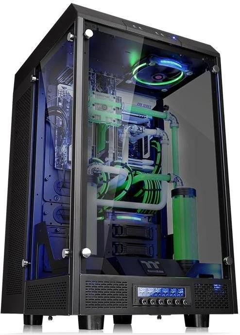 Thermaltake The Tower 900, schwarz, Glasfenster