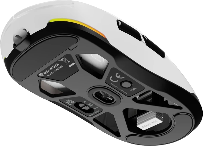 Genesis Zircon 660 Wireless Ultra-Lightweigt Gaming Mouse weiß, USB/Bluetooth