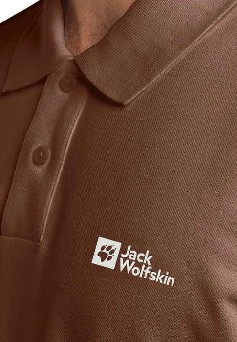Jack Wolfskin Essential Poloshirt kurzarm dark rust (Herren)