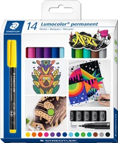 Staedtler Lumocolor 318 permanent sortiert, 14er-Set