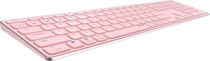 Rapoo E9800M Multi-mode Wireless Ultra-slim Keyboard rosa, USB/Bluetooth, DE