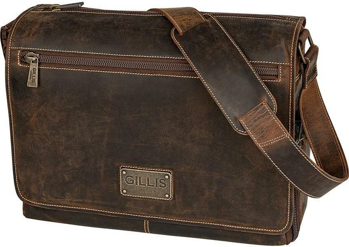 Dörr Gillis Trafalgar Leder Vintage Umhängetasche braun
