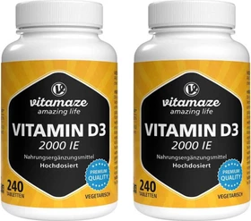 Vitamaze Vitamin D3 2.000 I.E. vegetarisch Tabletten, 480 Stück (2x 240 Stück)