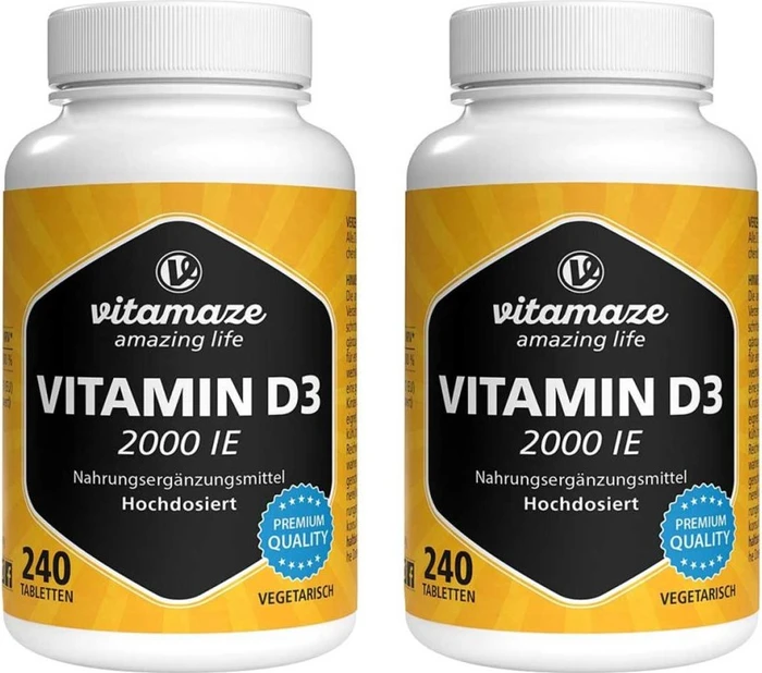 Vitamaze Vitamin D3 2.000 I.E. vegetarisch Tabletten, 480 Stück (2x 240 Stück)