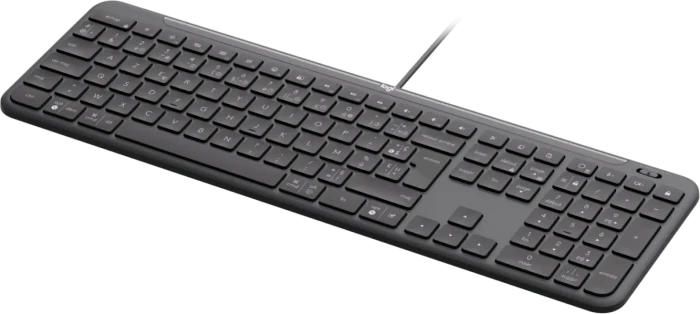 Logitech K620 Signature Slim Wired for Business, Graphite, USB, FR