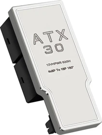 Phobya 12VHPWR Winkeladapter, 12VHPWR auf 4x 8-Pin PCIe Adapter, 180 Grad, links, weiß (12VHPWR16P4X8P-WL)