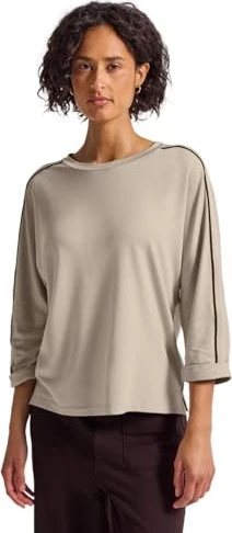 Street One Gallonstreifen Shirt langarm morning beige (Damen)