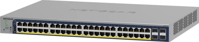 Netgear ProSAFE GS700 Rackmount Gigabit Smart Switch, 48x RJ-45, 4x SFP, 380W PoE+
