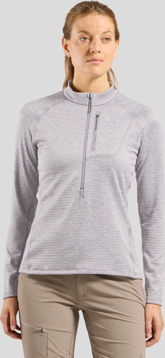 Odlo Tencia Mid Layer Half-Zip Funktionsshirt langarm misty lilac melange (Damen)