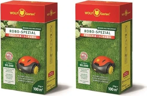Wolf-Garten RO-SA 100 Robo-Spezial Rasenmischung Saatgut, 2kg