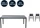 Home Deluxe Sol Madera Gartenmöbel-Set anthrazit, 3-tlg. (40169)